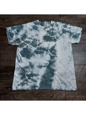 Tie Dye Lightening Tee Buzz Shirt Women Small Sage Green Y2K Vintage